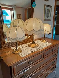 Lampada da tavolo con coppia di abat-jour