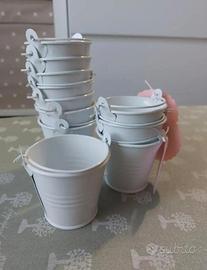 secchielli in latta porta confetti