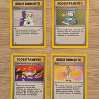 Lotto 4 Carte Pokemon Addestramento rare