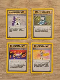 Lotto 4 Carte Pokemon Addestramento rare