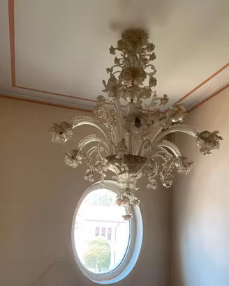 Lampadario di vetro di Murano