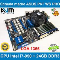 Scheda madre ASUS P6T WS PRO i7-950 RAM 24GB DDR3