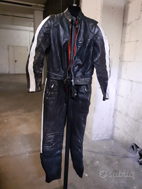 Tuta pelle vintage moto