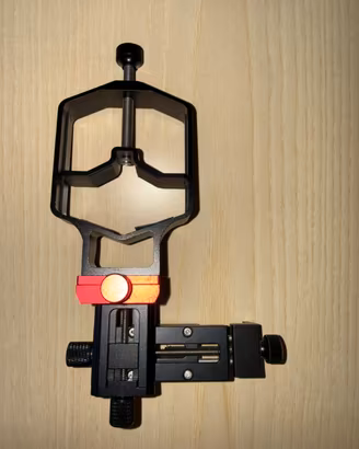 Adattatore smartphone/telescopio + telecomando