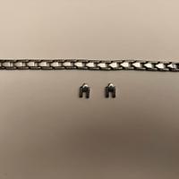 Bracciale in acciaio uomo cm 17 con ricambi