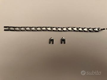 Bracciale in acciaio uomo cm 17 con ricambi