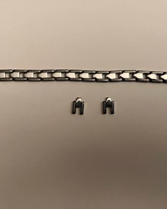 Bracciale in acciaio uomo cm 17 con ricambi