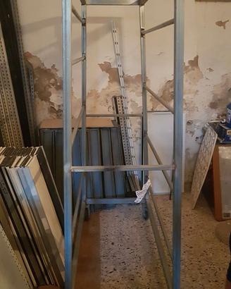 CARRELLO ACCIAIO X ROTOLI RETI BOBINE