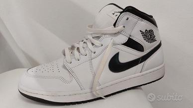 Scarpe Nike Jordan Uomo 1 Mid Bianco/Nero EU 44.5