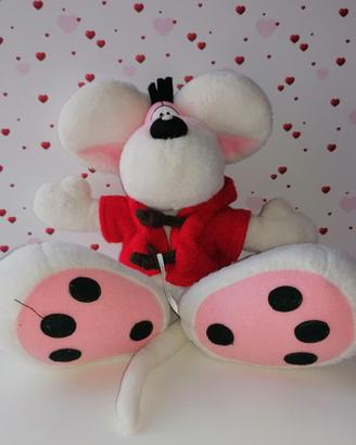 Diddl peluche con giacca rossa e cappuccio vintage