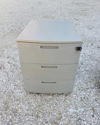 Cassettiera da ufficio con serratura in metallo