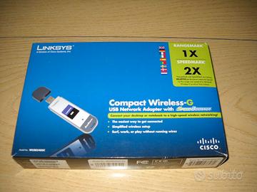 Linksys WUSB54GSC Compact Wireless-G, WiFi USB