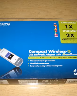 Linksys WUSB54GSC Compact Wireless-G, WiFi USB