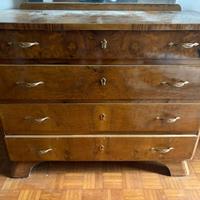 CASSETTIERA VINTAGE CON SPECCHIO