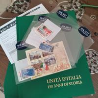 libro con francobolli storia Dell unità di italia