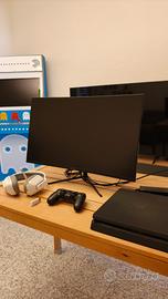 PS4 con controller + cuffie + monitor 