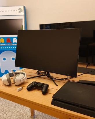 PS4 con controller + cuffie + monitor 