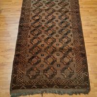 Tappeto Afghan antico trama e ordito in lana