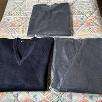 2 Maglioni e 1 smanicato Uomo TG 62 Made in Italy