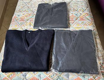 2 Maglioni e 1 smanicato Uomo TG 62 Made in Italy