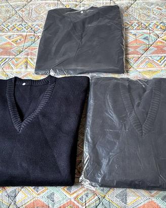 2 Maglioni e 1 smanicato Uomo TG 62 Made in Italy