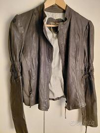 giacca di pelle vera S