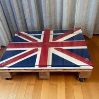 Tavolino pallet con bandiera UNION JACK