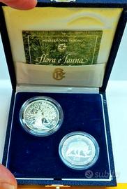 Italia 1991 - DITTICO 2 MONETE Ag. 500 E 200 LIRE