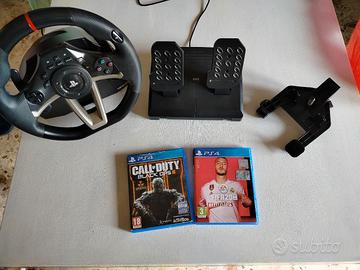 set volante hori Apex + pedaliera +2 giochi ps4.