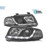 FARI AUDI A4 B5 99-01 LUCE DIURNA REALE SFONDO NER