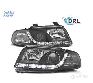 FARI AUDI A4 B5 99-01 LUCE DIURNA REALE SFONDO NER