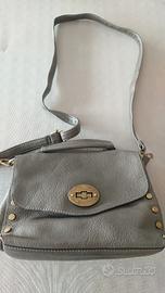 borsa pelle grigia 
