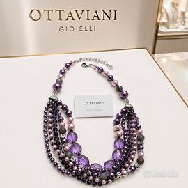 Collana lunga a cinque fili Ottaviani