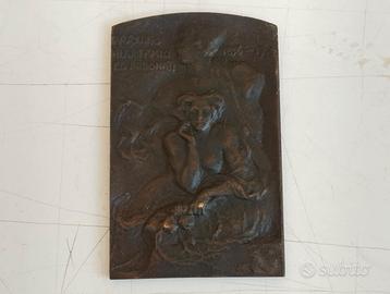 Placca bronzo giornale satirico Pasquino Torino