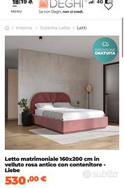 Letto con cassettone