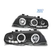 FARI BMW E46 2 PORTE 99-03 ANGEL EYES LED SFONDO N