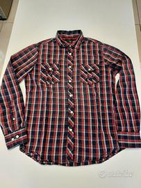 Camicia a quadri da uomo - Rosso/Blu navy - Taglia