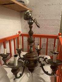 Lampadario in ottone