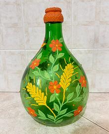 Vaso di vetro dipinto a mano