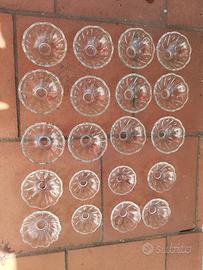 Vecchie bobeche coppette in vetro cristallo