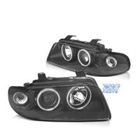 FARI PER AUDI A4 B5 94-99 ANGEL EYES CCFL FONDO NE