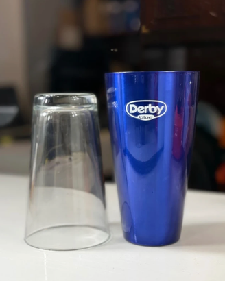 Shaker Derby Blue+bicchiere vetro