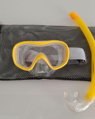 Maschera e Boccaglio kit Snorkeling Bambini