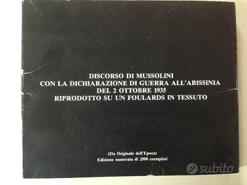 Foulard con discorso di Mussolini