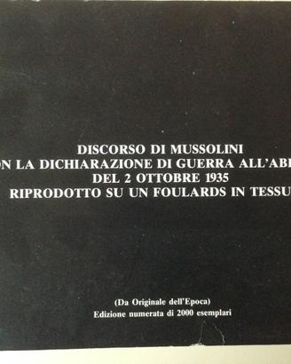 Foulard con discorso di Mussolini