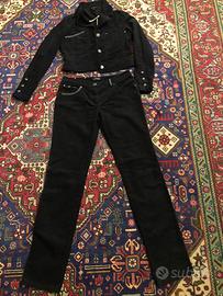 Completo donna in  velluto nero