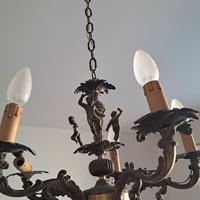 Lampadario vintage in ottone