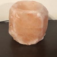 Porta candela in pietra rosa di sale