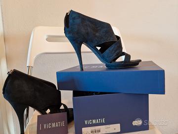 Sandalo  vicmatie' camoscio blu