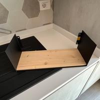 Mensole metallo nero e legno